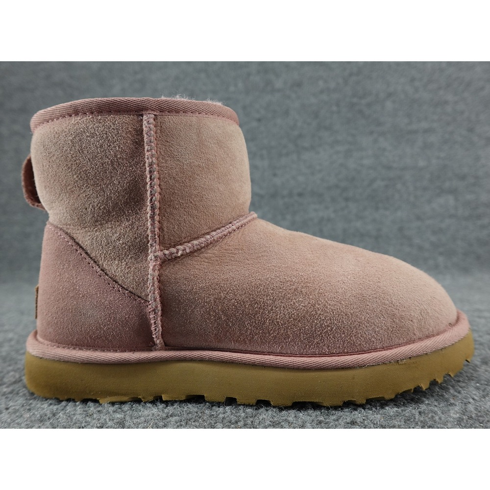 UGG Classic Mini II Boots Womens 8 Pink Suede Sheepskin 1016222
